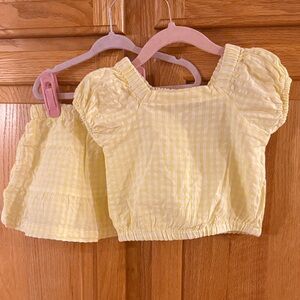 Jessica Simpson Yellow Gingham Kids Matching Set
